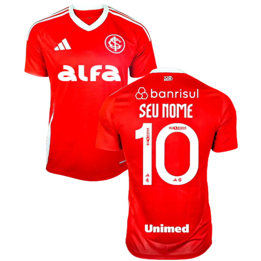 Camisa Internacional 25/26 I Home + Chaveiro Brinde