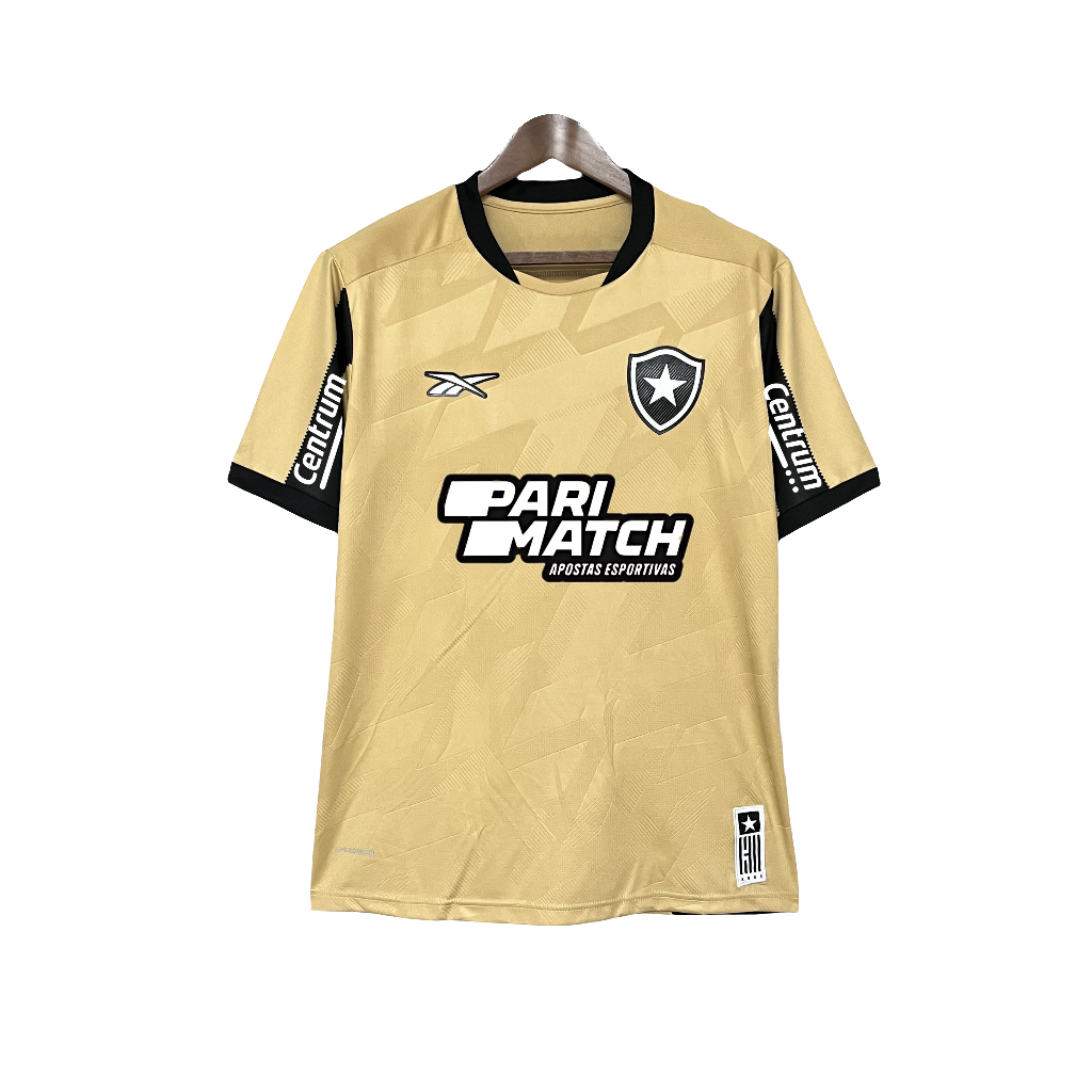 Camisa Botafogo 24/25 Goleiro - Ouro - Todos os Patrocínios - Versão Torcedor