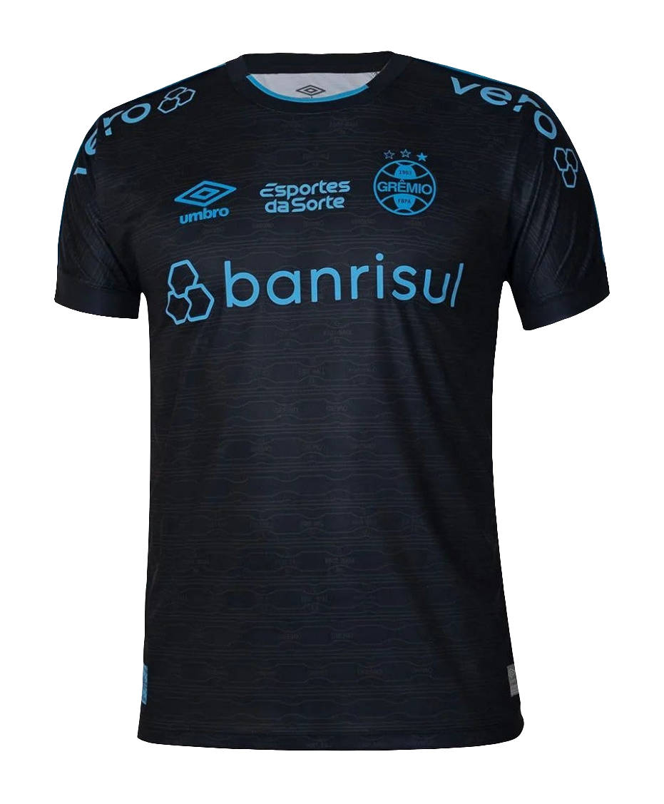 Camisa Grêmio 23/24 III Third - Todos os Patrocínios - Versão Torcedor