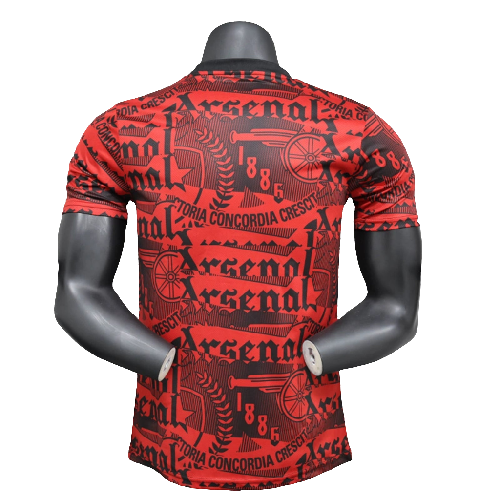 Camisa Arsenal 25/26 Treino - Vermelho Escuro - Versão Jogador
